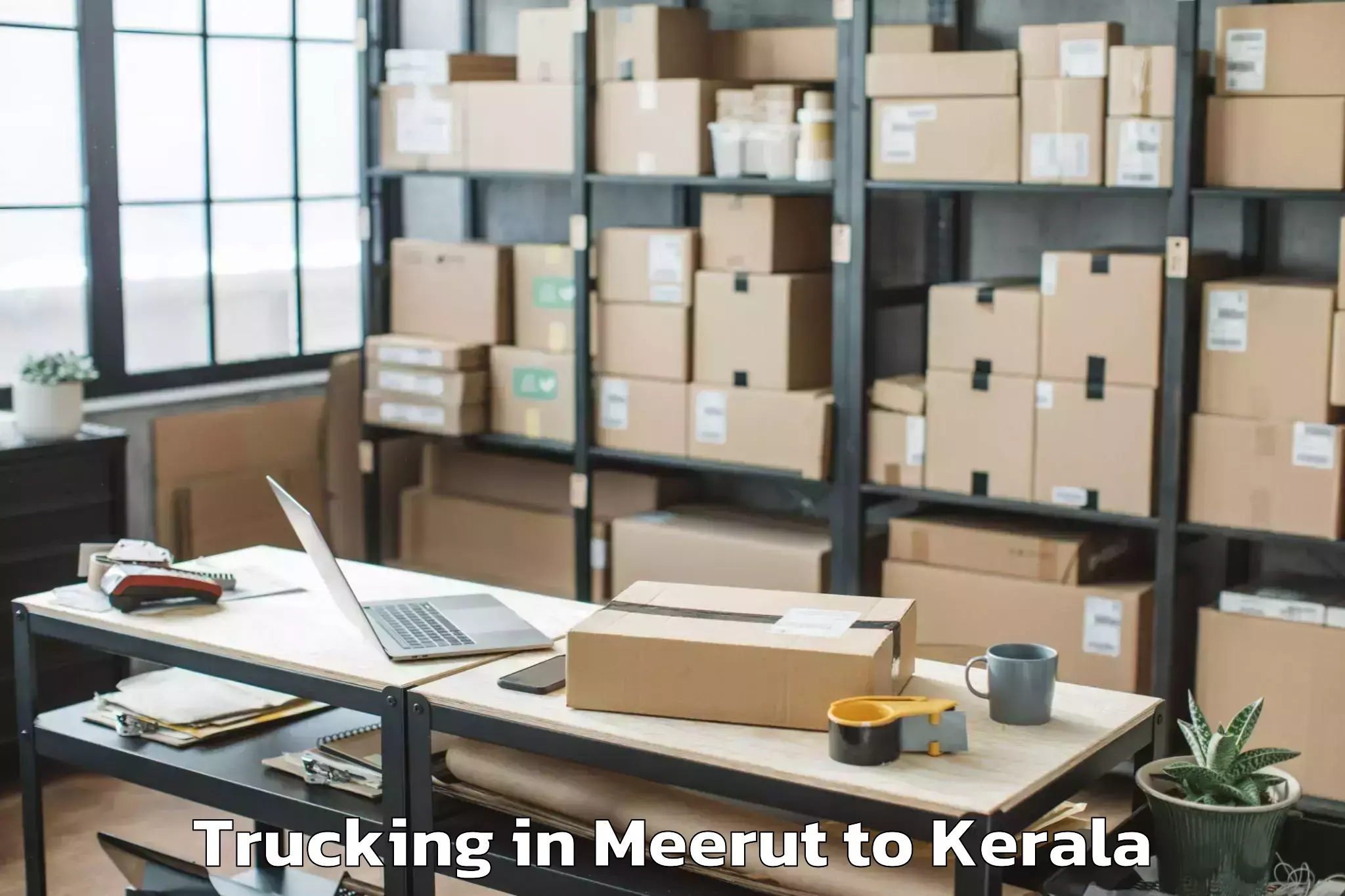 Book Meerut to Thachanattukara Trucking Online